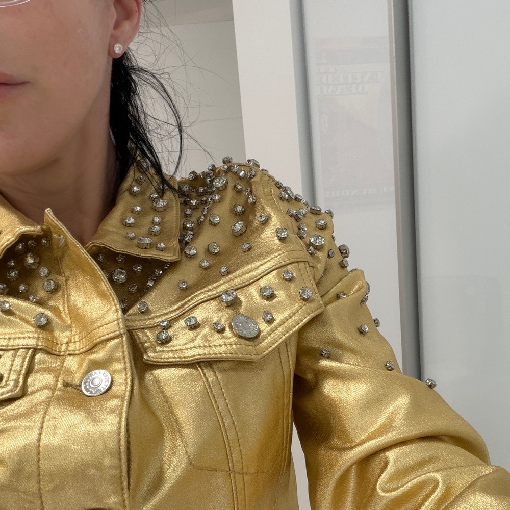Elegant Gold Women's Pantsuit - Picture 4 of 5